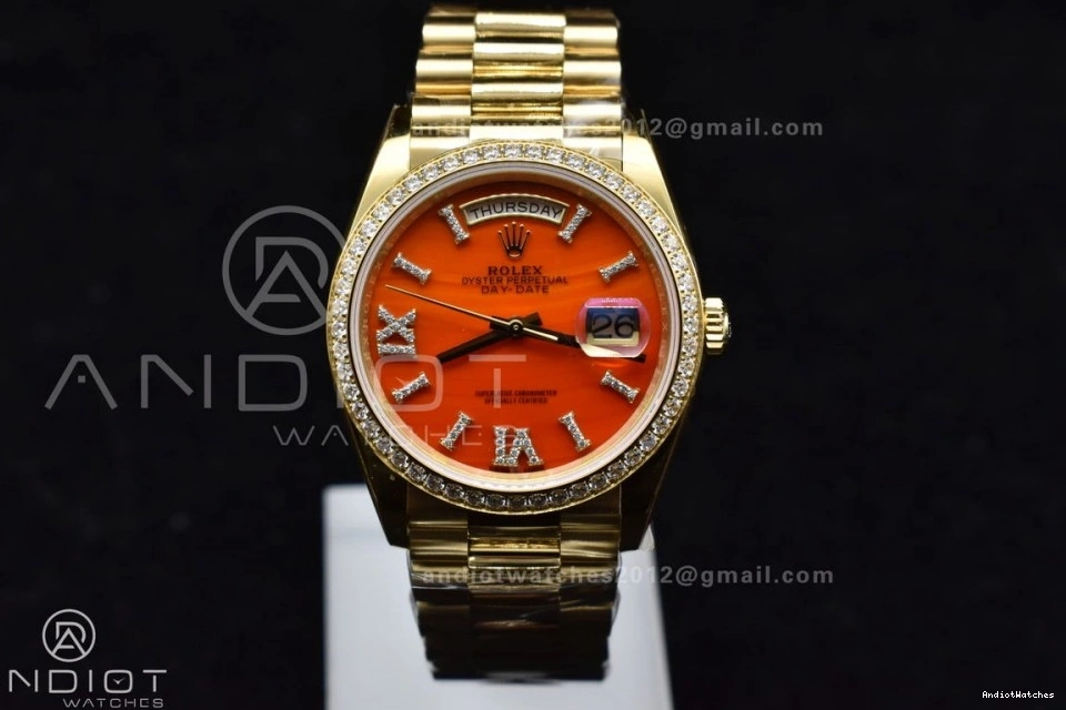 YG Edition YG Best 36 Date Day Dial RAF 1:1 Red Sporty Carnelian 653 on Bracelet A 0117